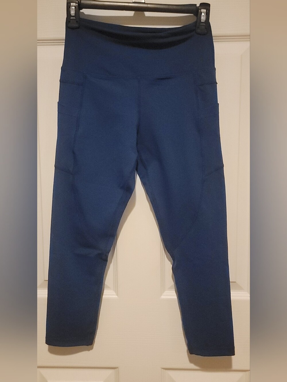 ZYIA Navy Blue High-Waist Leggings with Side Pockets